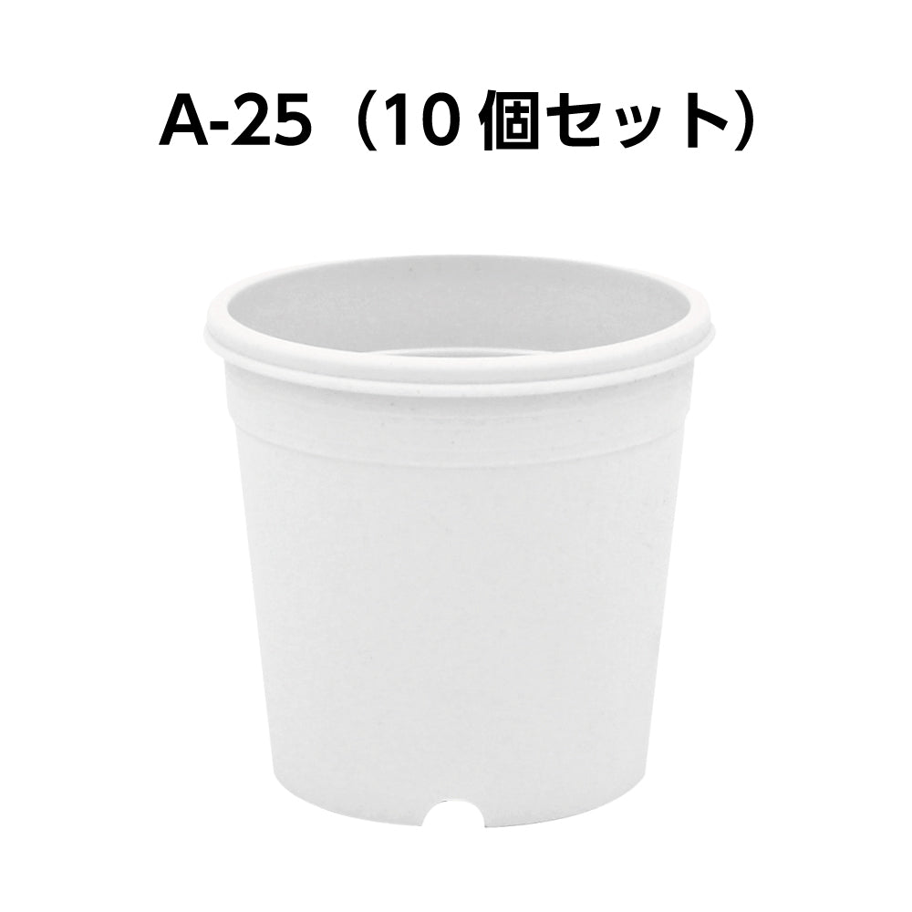 A-25 白 10個セット  (2.5号鉢)