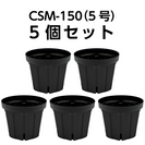 スリット鉢 CSM-150（5号） 黒 5個セット – KUROKO