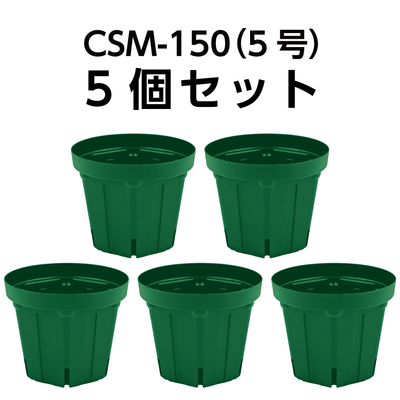 スリット鉢 CSM-150（5号） モスグリーン 5個セット