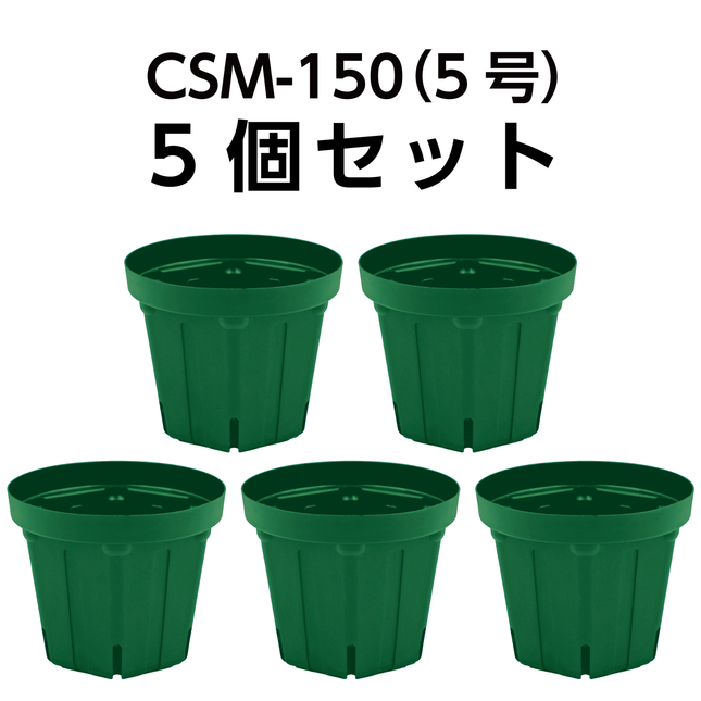 スリット鉢 CSM-150（5号） モスグリーン 5個セット