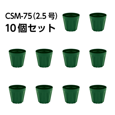 スリット鉢 CSM-75（2.5号） モスグリーン 10個セット